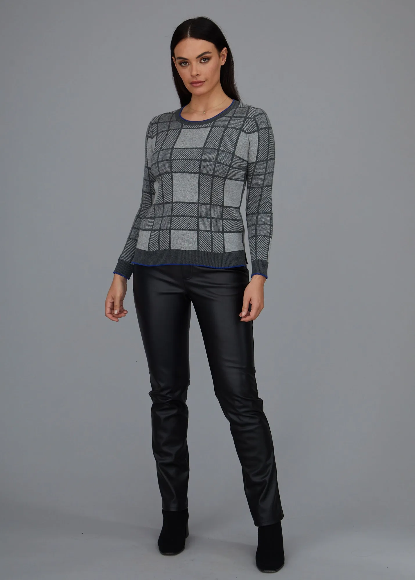 Plaid Crewneck Sweater: FINAL SALE