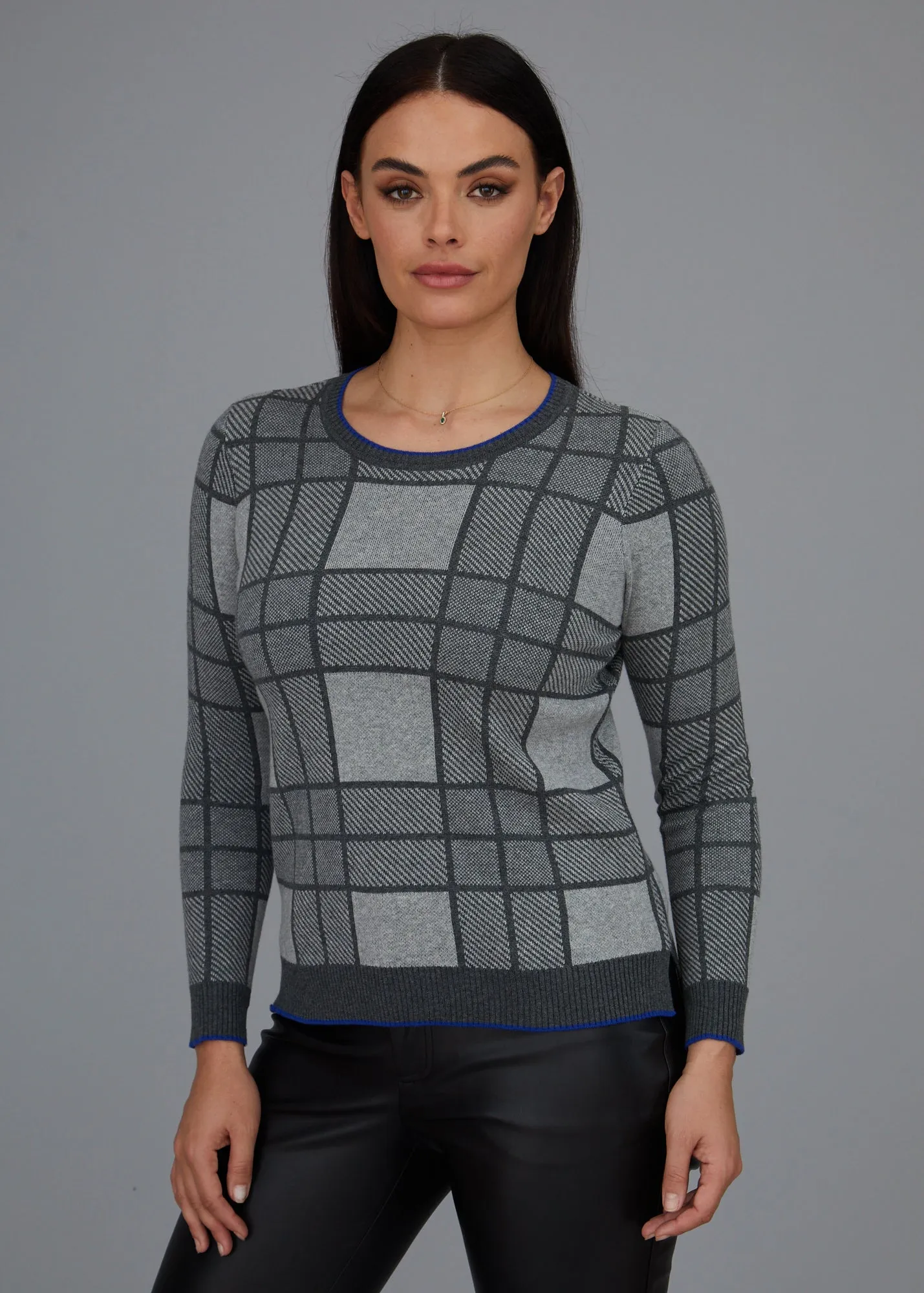 Plaid Crewneck Sweater: FINAL SALE