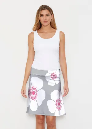 Poppy Grey (7016) ~ Silky Brenda Skirt 21 inch