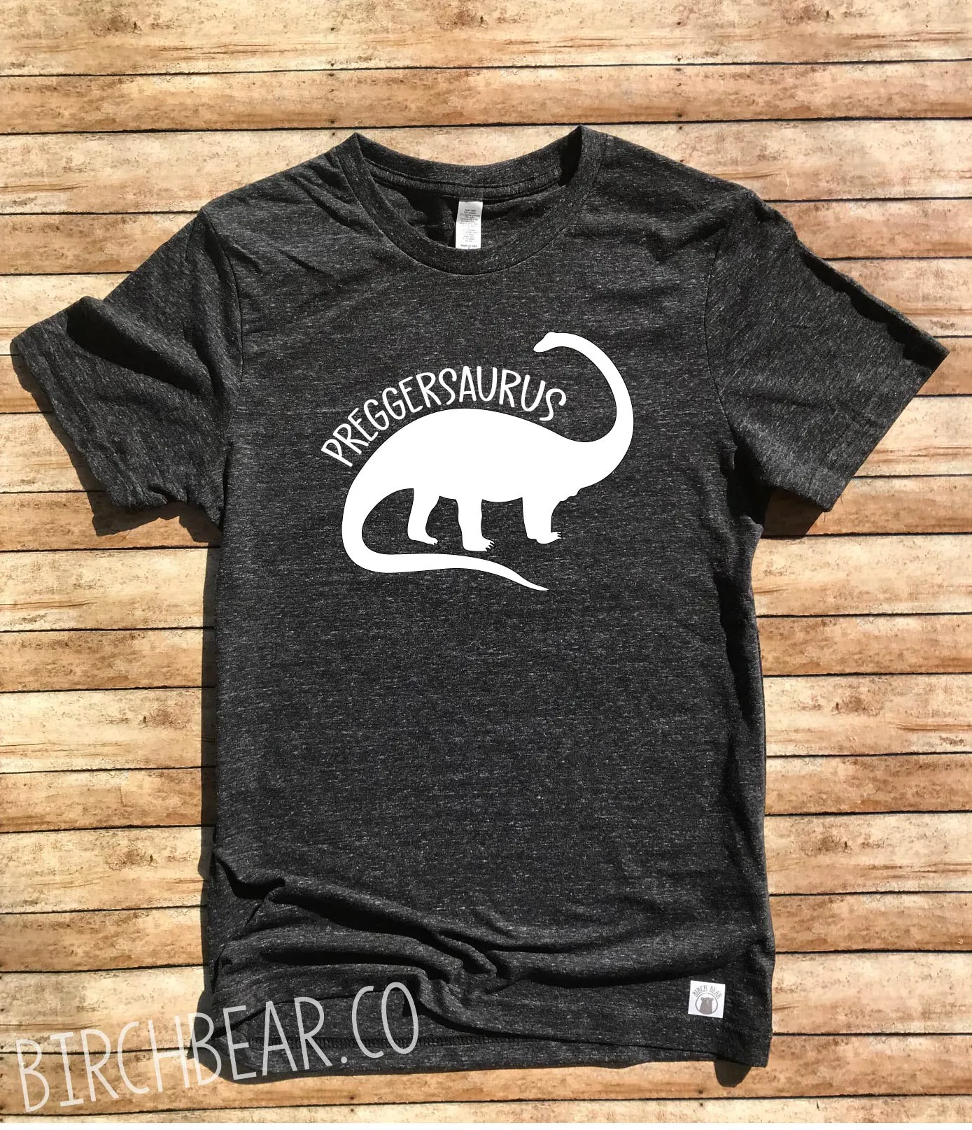 Preggersaurus Shirt - Pregnancy Shirt - Pregger Saurus Shirt - Expecting Shirt - Funny Pregnancy Shirt Unisex Tri-Blend T-Shirt
