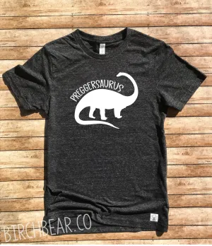 Preggersaurus Shirt - Pregnancy Shirt - Pregger Saurus Shirt - Expecting Shirt - Funny Pregnancy Shirt Unisex Tri-Blend T-Shirt