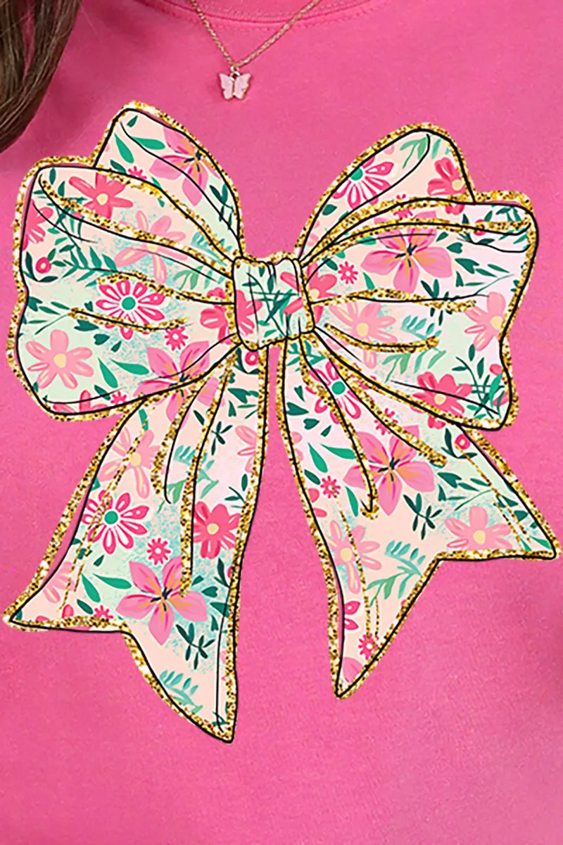 Preppy Blossom Bow Comfort Colors Adult Ring-Spun Cotton Tee