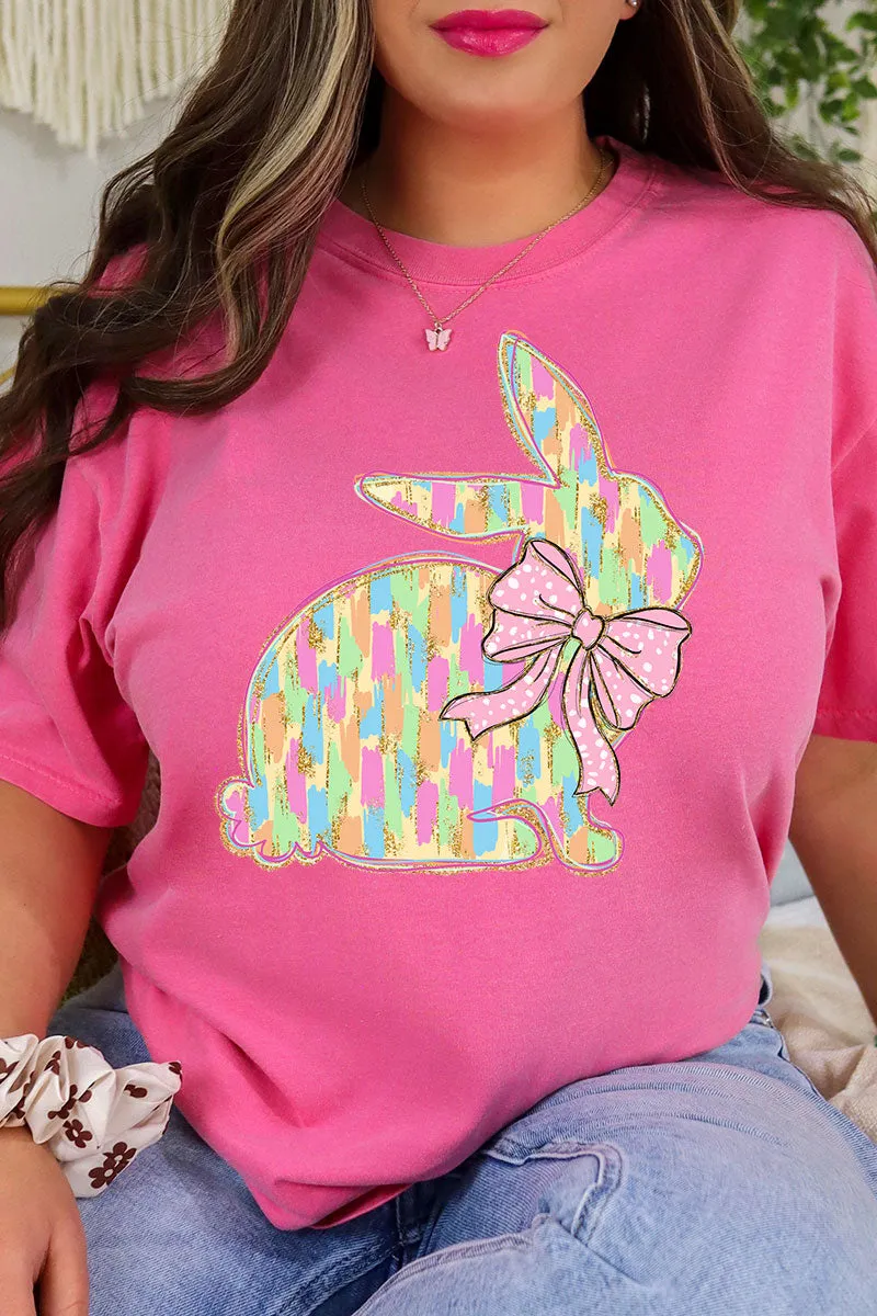 Preppy Brushed Bunny Comfort Colors Adult Ring-Spun Cotton Tee