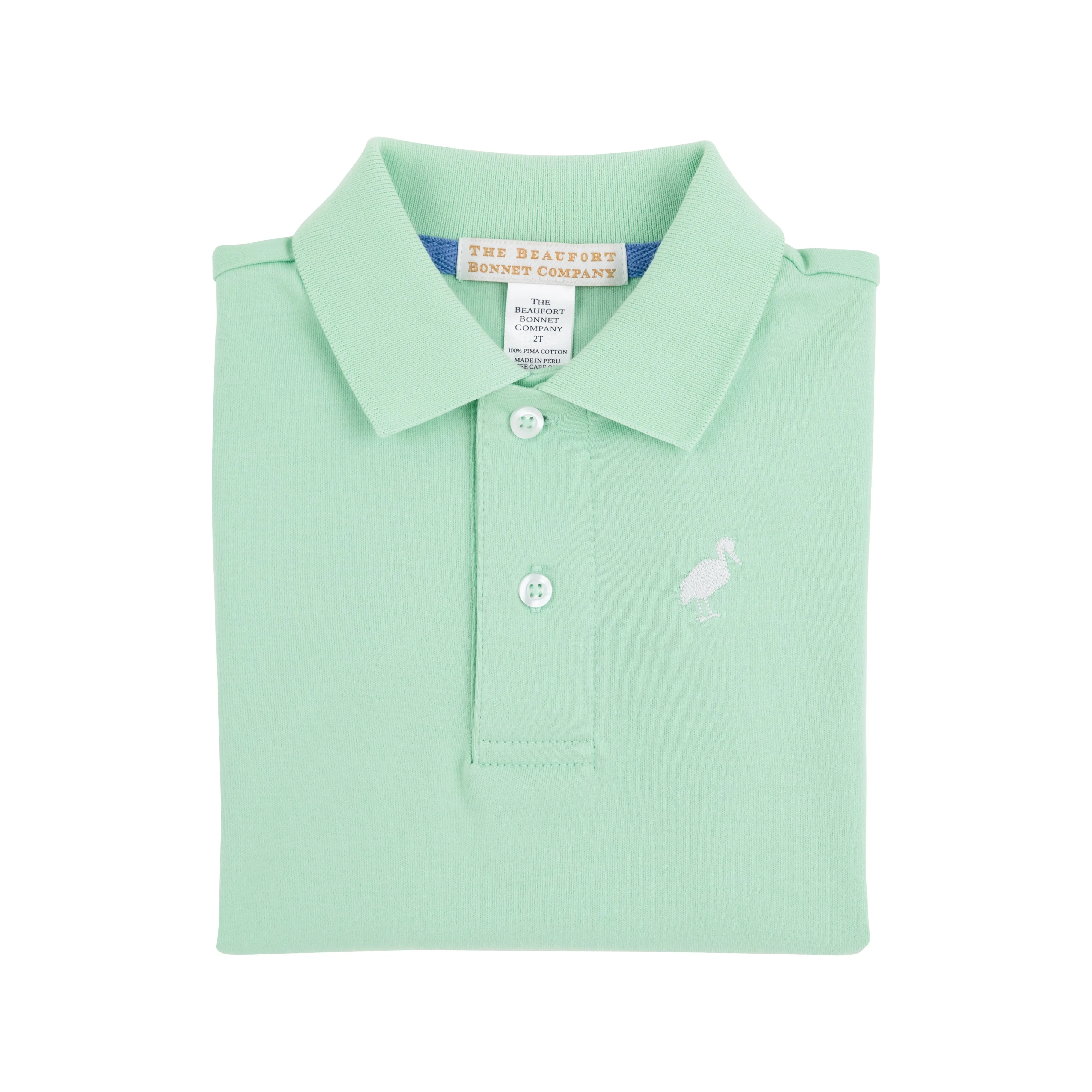 Prim & Proper Polo & Onesie - Grace Bay Green with Sunrise Blvd. & Worth Avenue White Stork