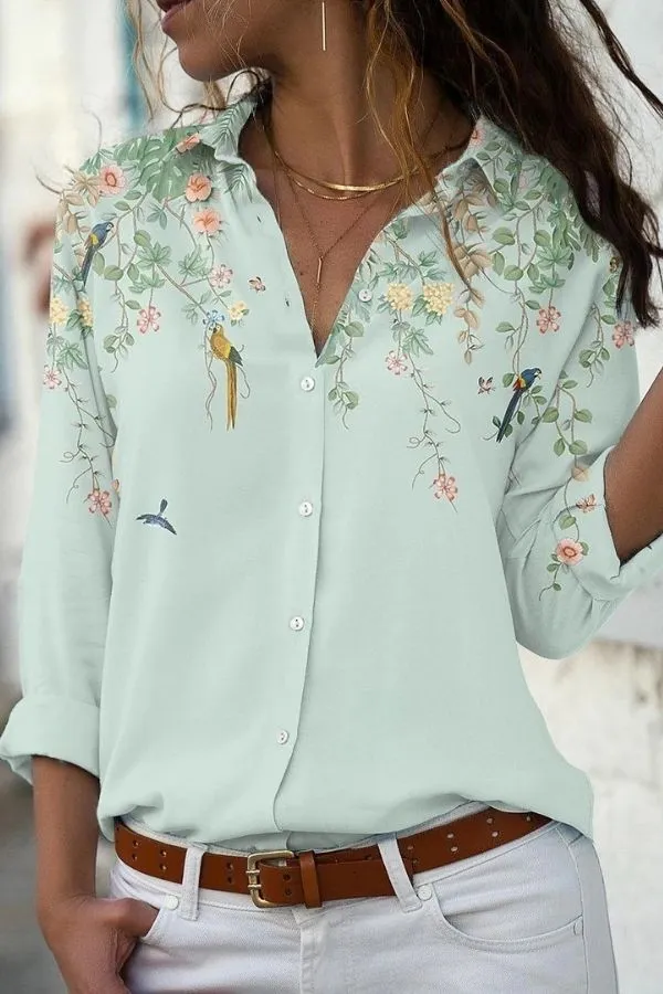 Printing Stylish Women's Blouse