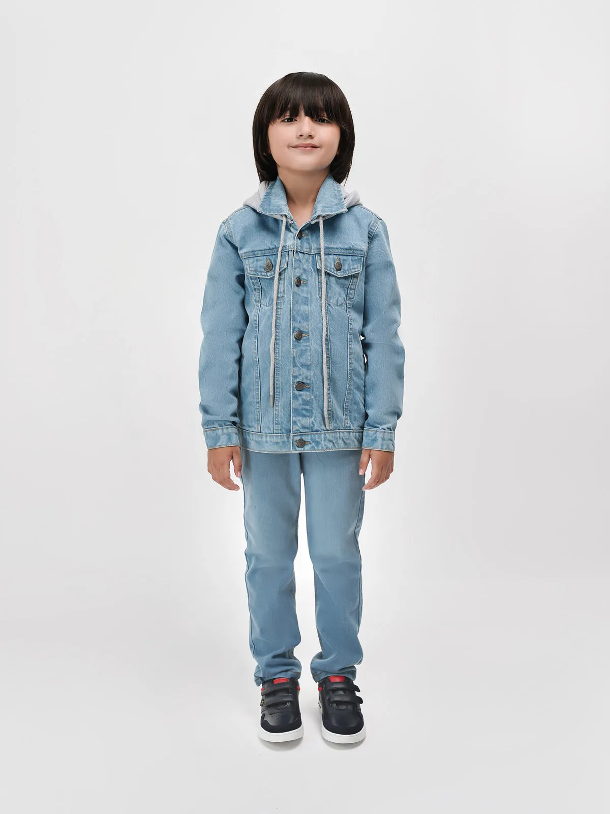 "KIXOX" Denim Jacket With Hood