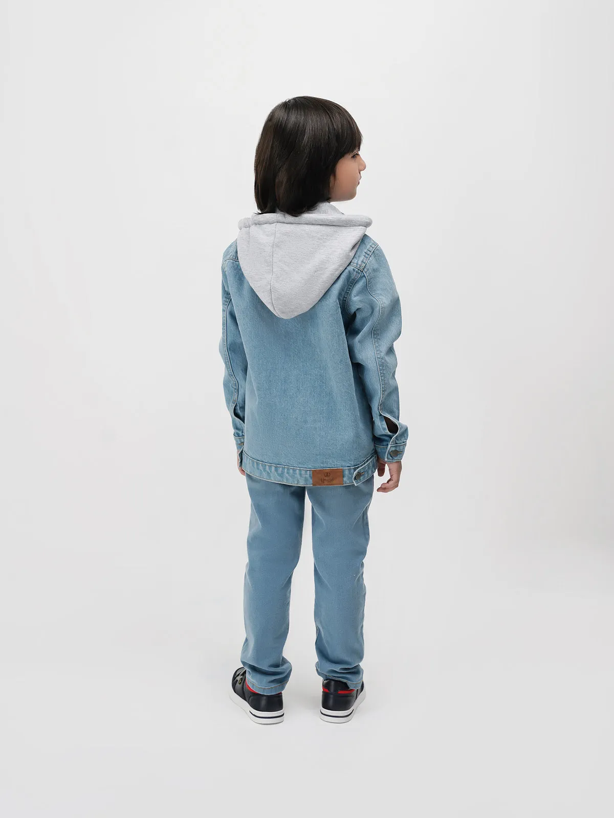 "KIXOX" Denim Jacket With Hood