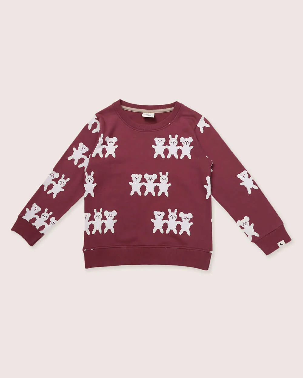 Red Best Friends Print Sweatshirt