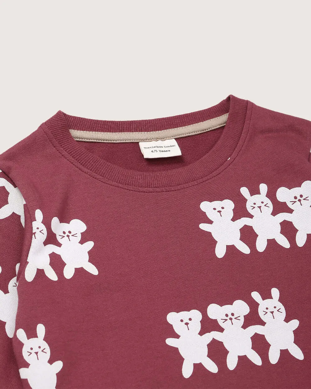 Red Best Friends Print Sweatshirt