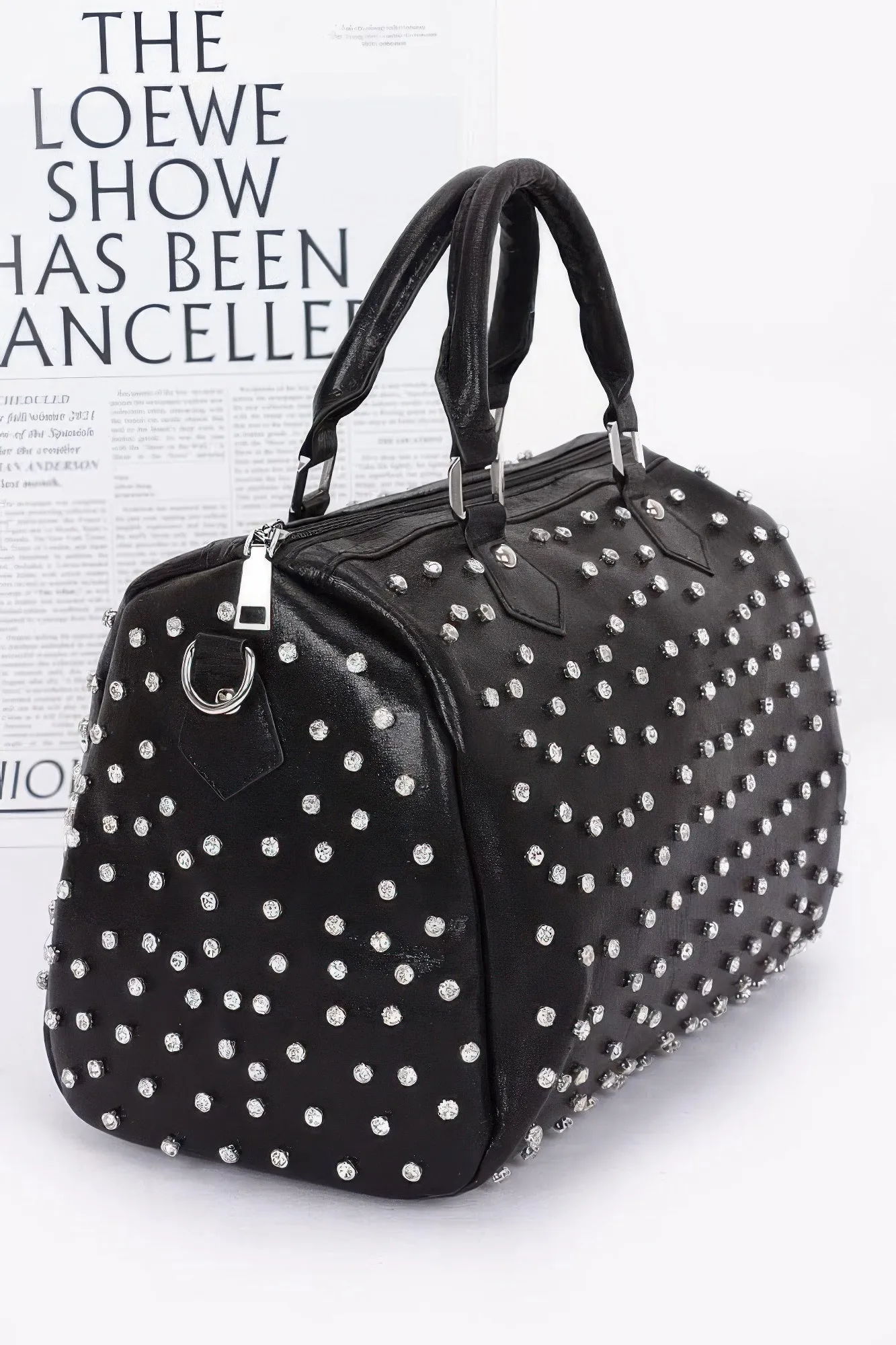 Rhinestone Studded Bowling Bag