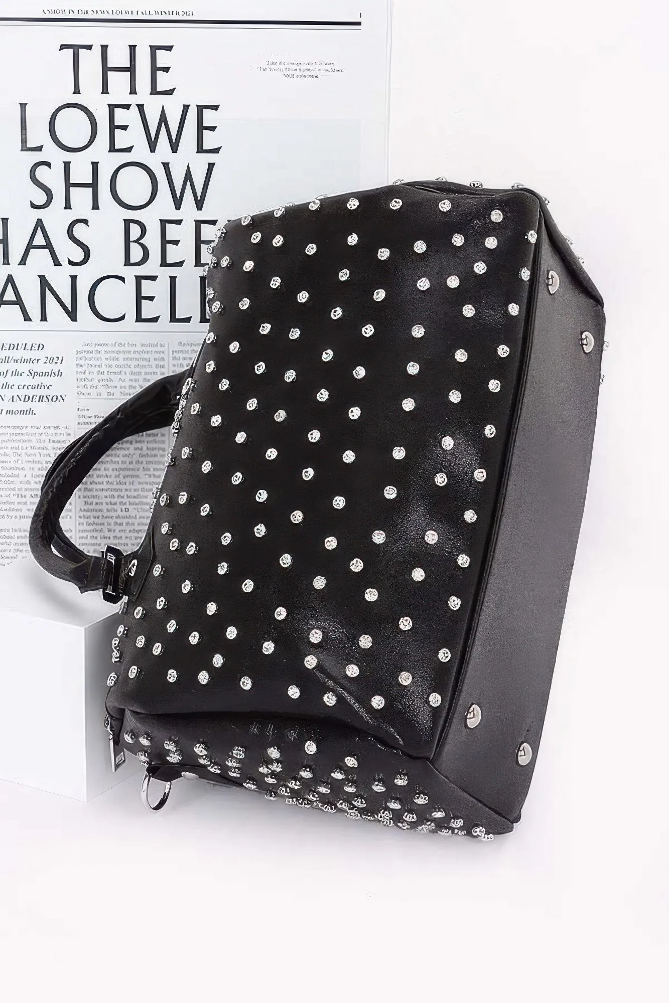 Rhinestone Studded Bowling Bag