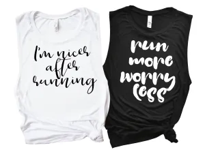 Running Tanks - Funny Workout Tank - Yoga Shirts - Yoga T-Shirt Yoga Tops - Funny Workout Shirt  - Women's Yoga Tank Top T Shirt