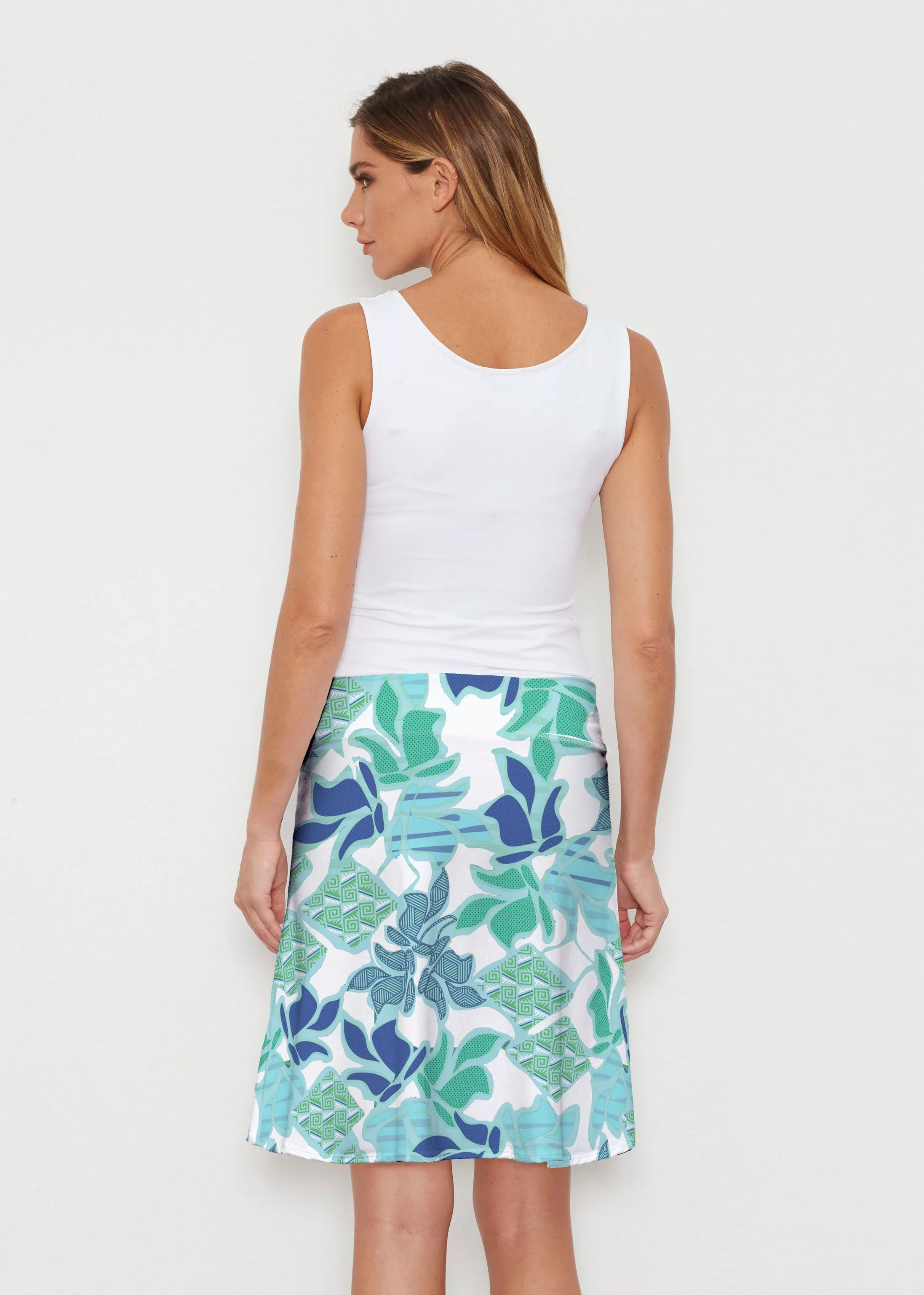 Sail Blue (8087) ~ Silky Brenda Skirt 21 inch