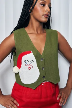 Santa Vest Thick Linen