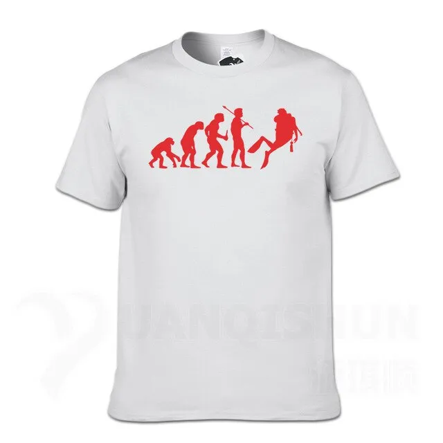 Scuba diving T-Shirt for Men | Human Evolution Scuba Diver