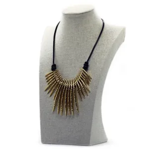 Seduction: Stylish Hammered Bar Ray Necklace Set