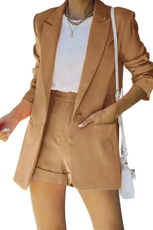 Set it Up- Matching Blazer and Short Set