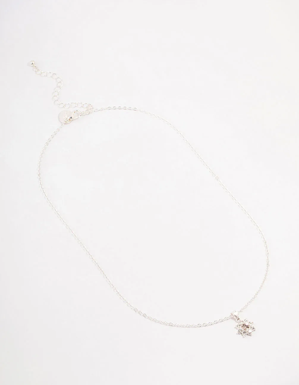 Silver Star Halo Czech Bohemia Crystal Necklace