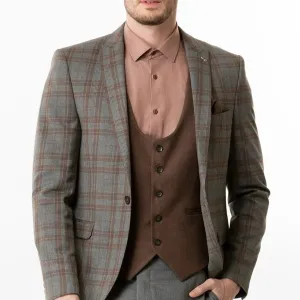 Slim Fit Vest Chocolate Brown