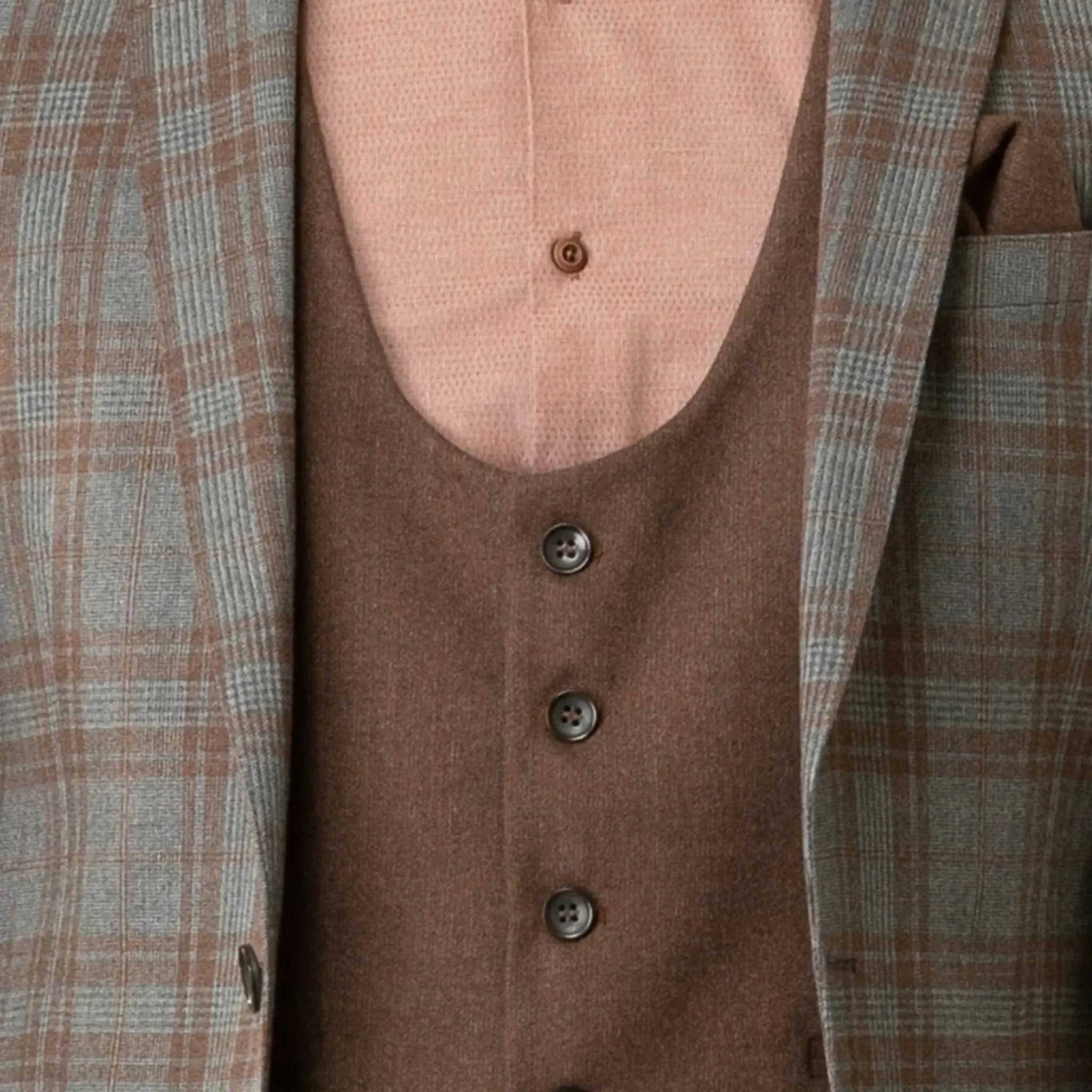 Slim Fit Vest Chocolate Brown