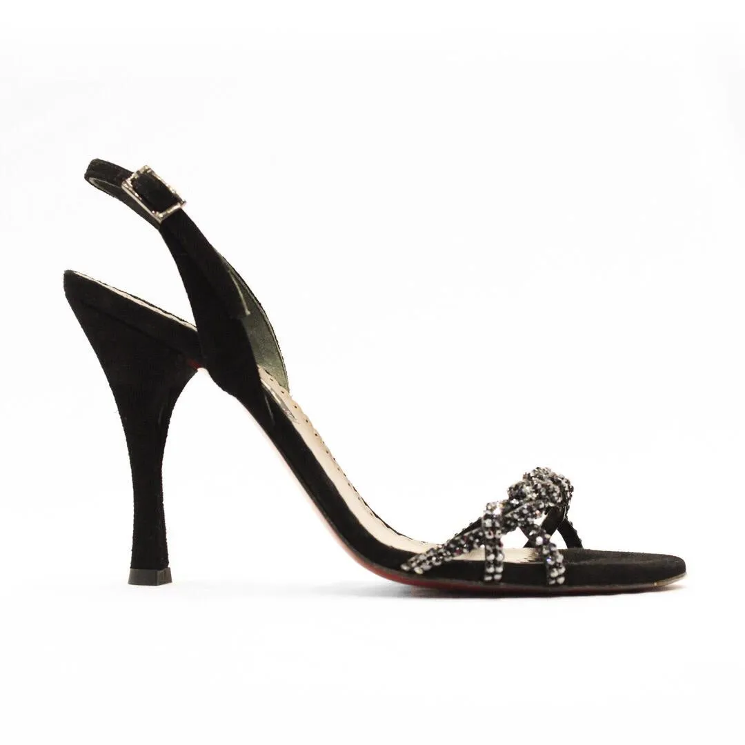 Sling back twisted strap sandal