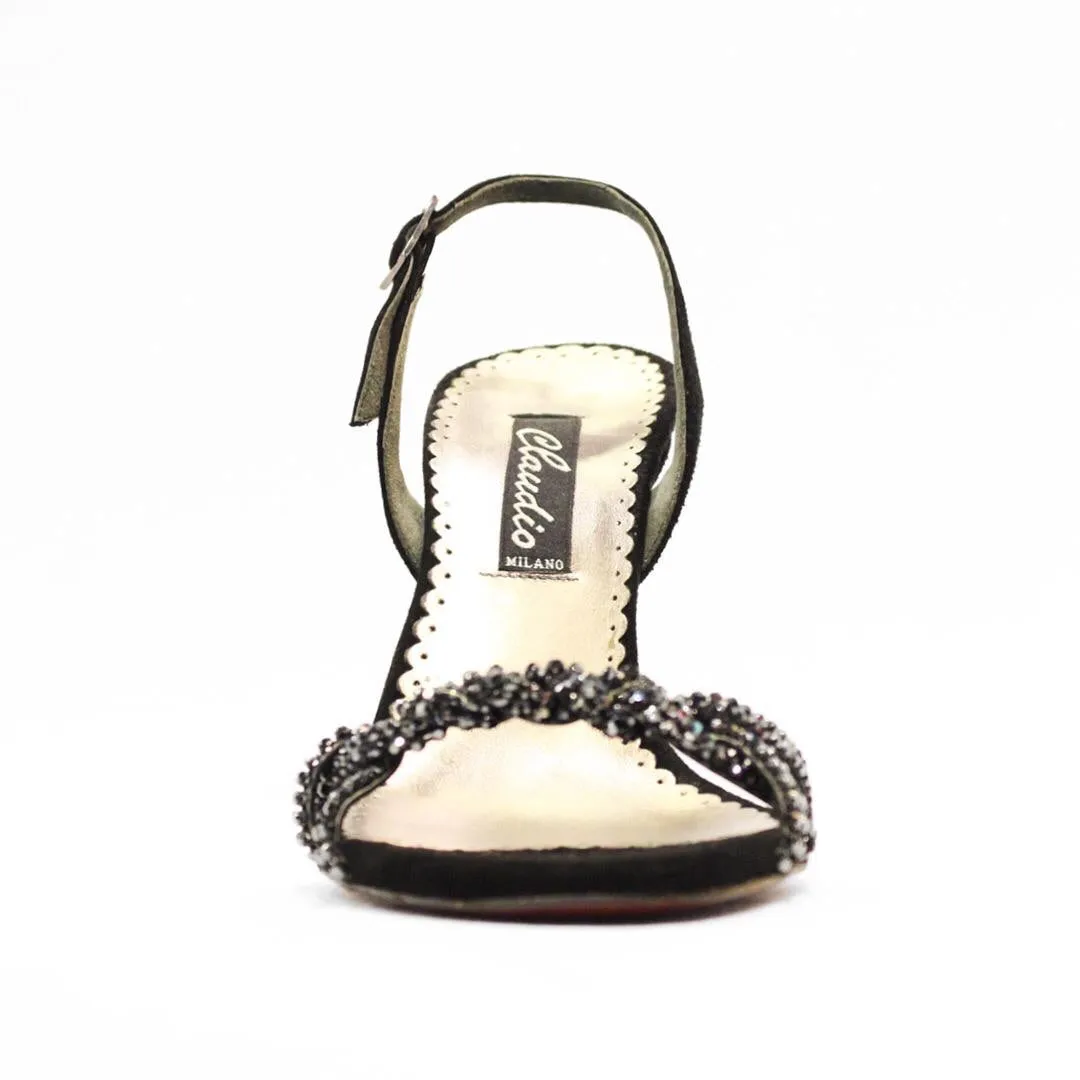 Sling back twisted strap sandal