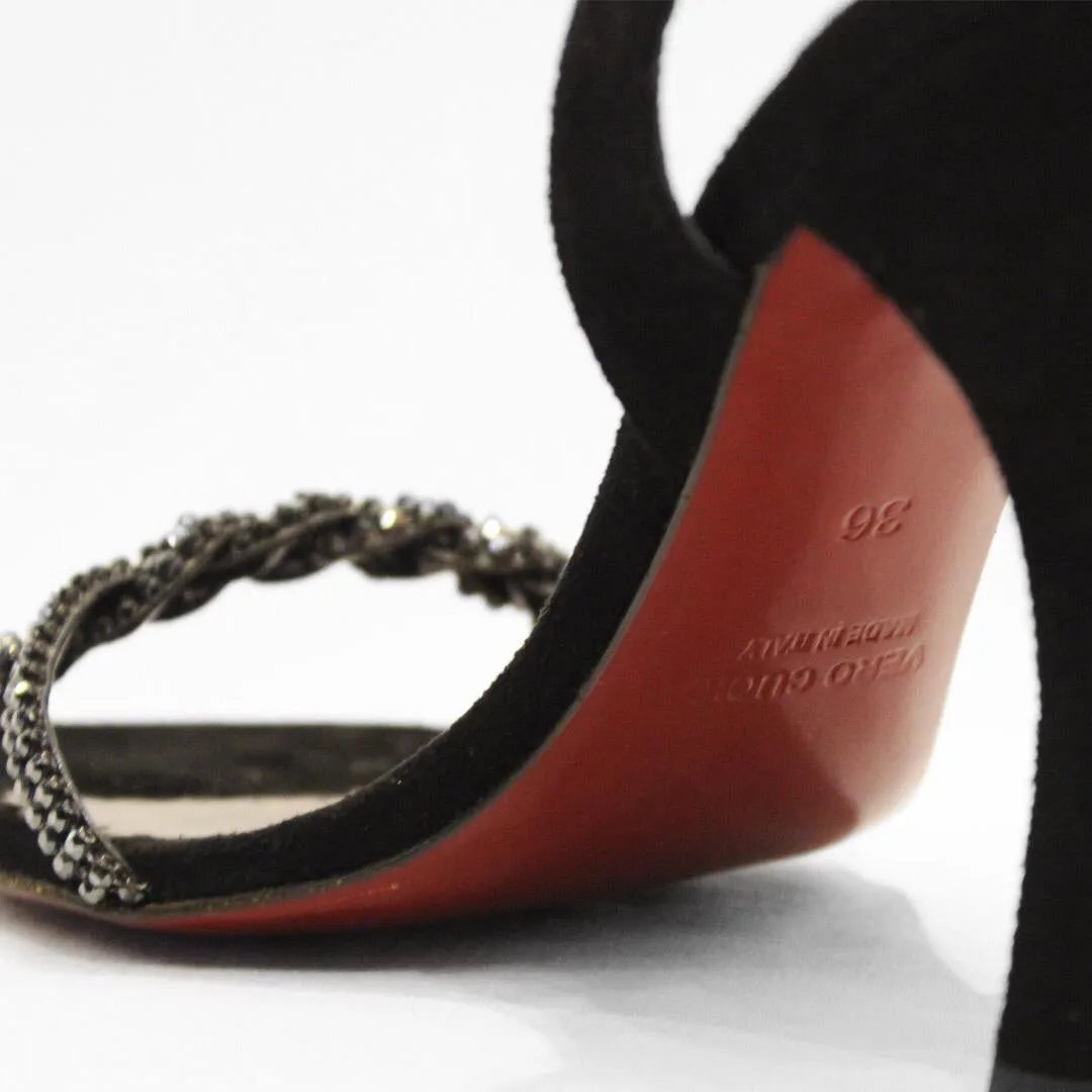 Sling back twisted strap sandal