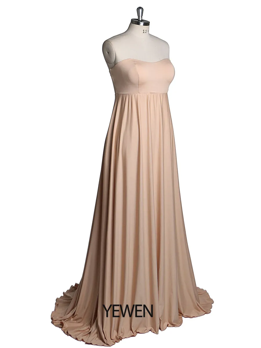 Sling Dress Elegant Women Elastic Fabric Simple Evening Dresses Custom Color YW220210