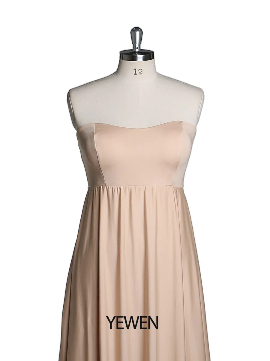 Sling Dress Elegant Women Elastic Fabric Simple Evening Dresses Custom Color YW220210