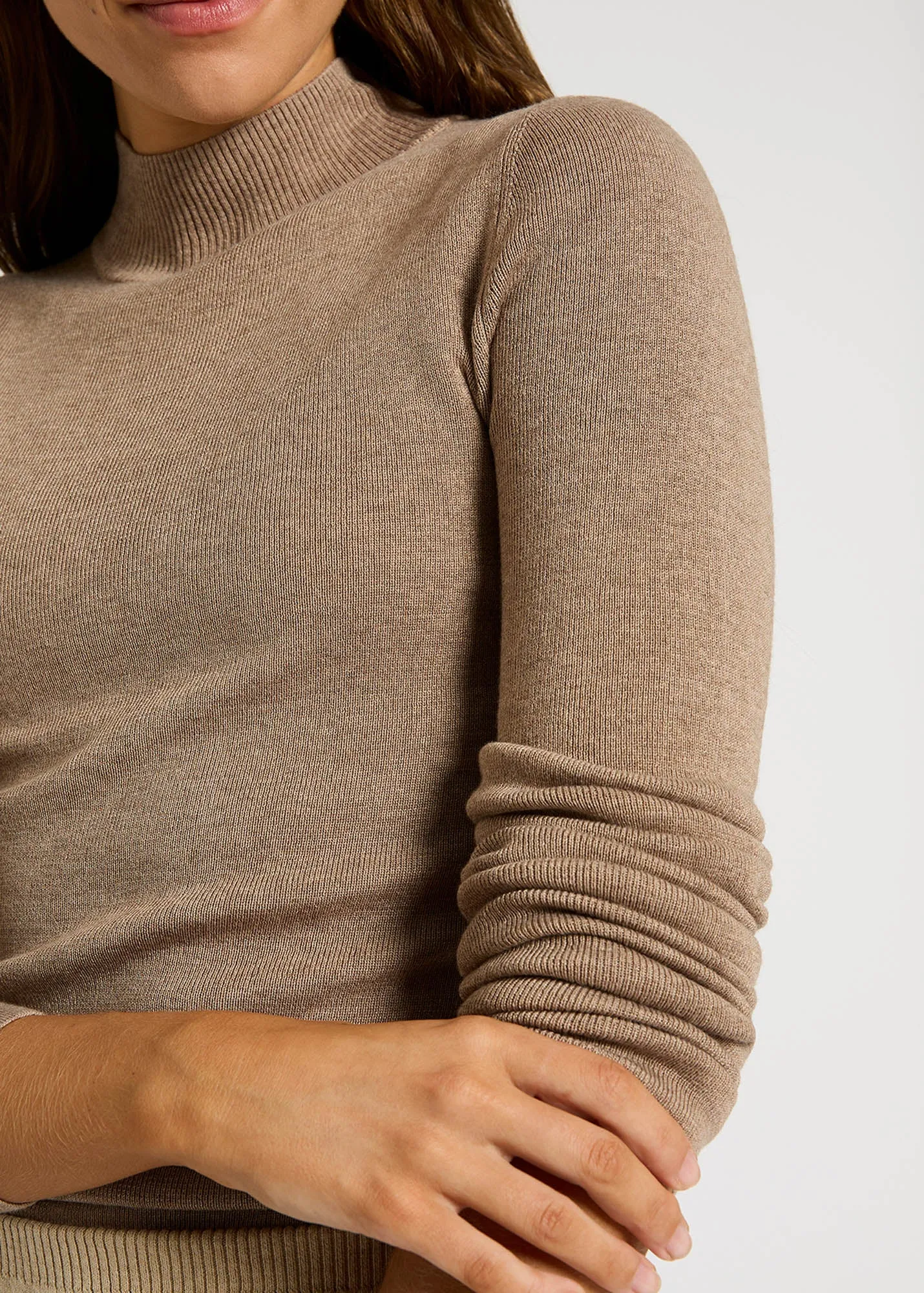 Snug Knit Mock Neck Long Sleeve