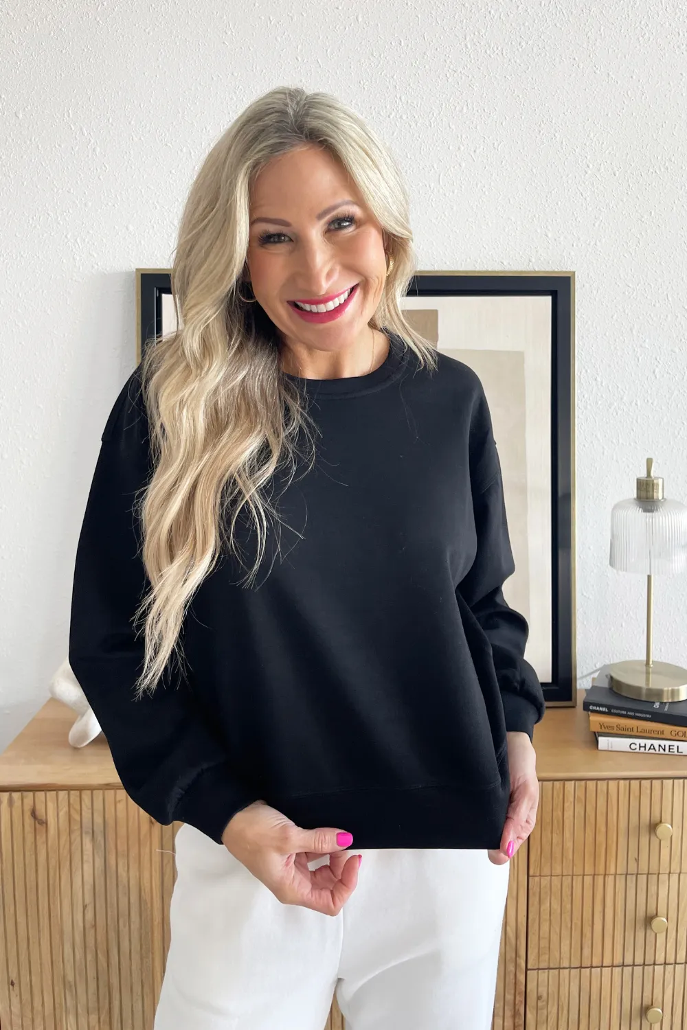 Soft Texture Relaxed Fit Sweatshirt