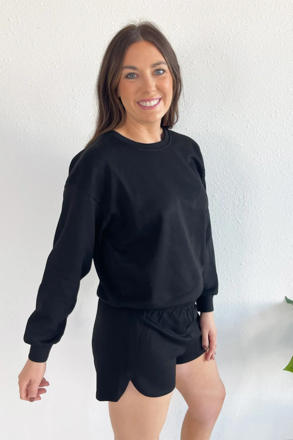 Soft Texture Relaxed Fit Sweatshirt