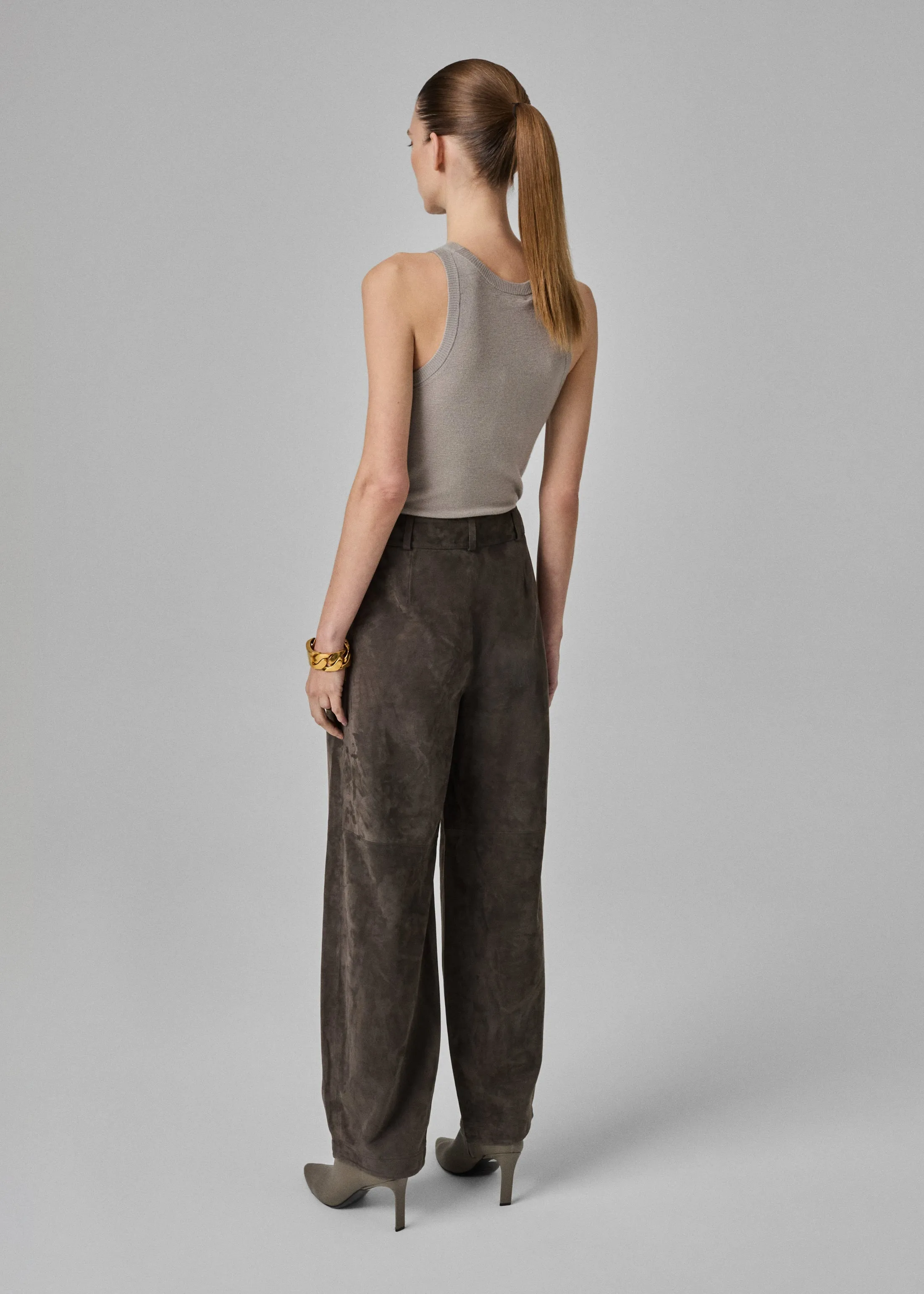 Sporty Tank in Fine Cashmere - Stone