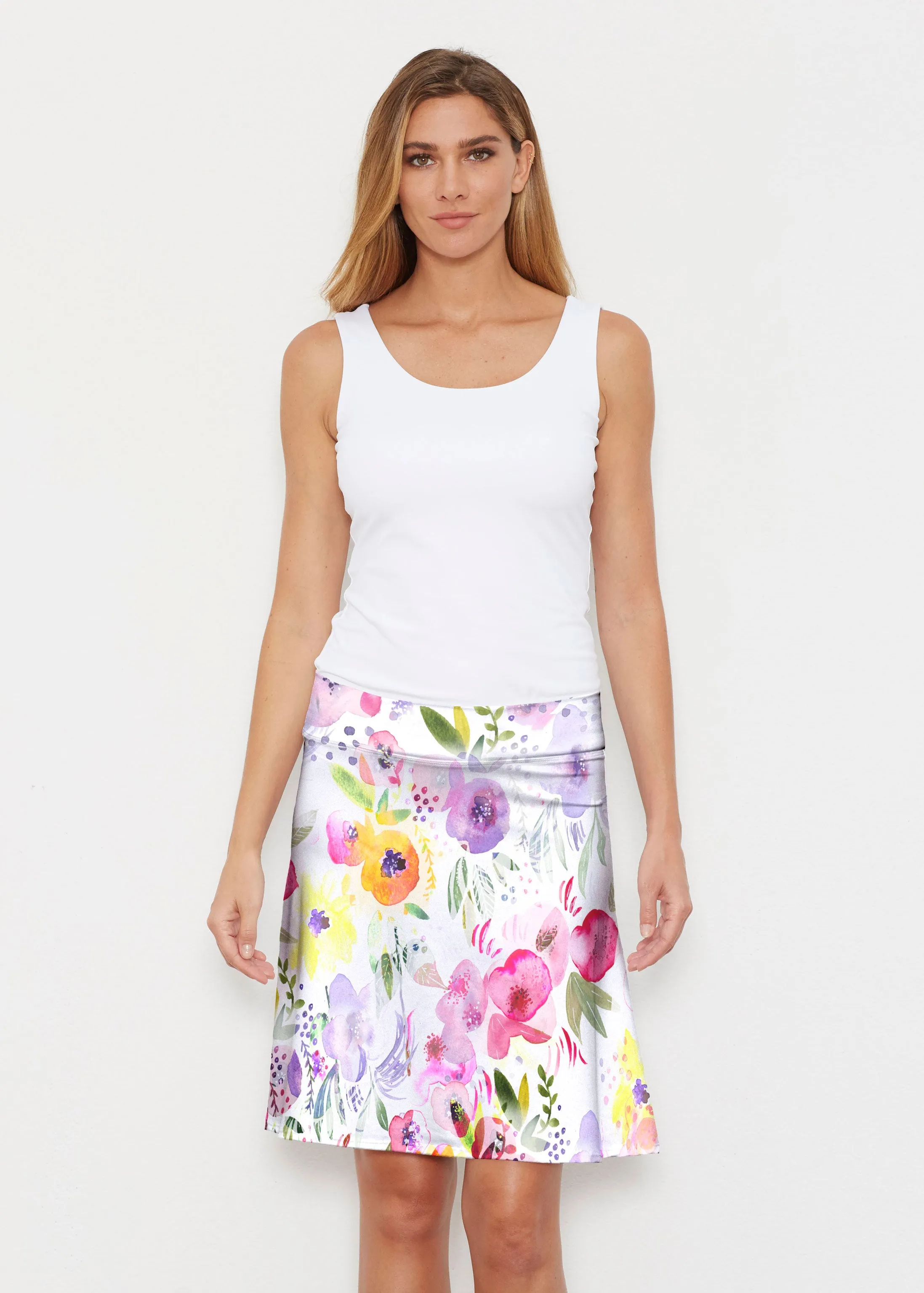 Spring Crush Pink (16061) ~ Silky Brenda Skirt 21 inch