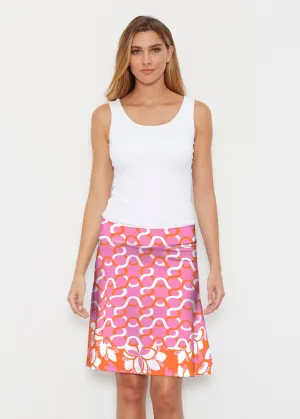 Squiggles Pink (20341) ~ Silky Brenda Skirt 21 inch