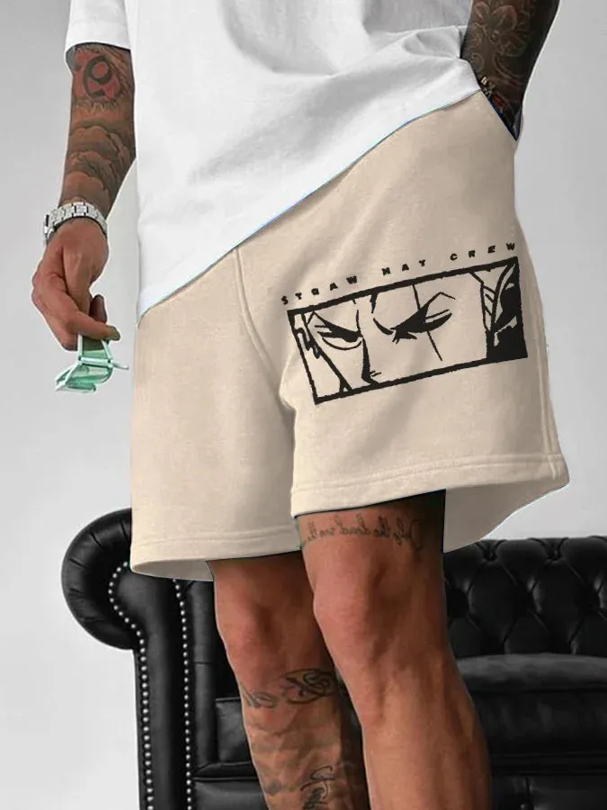 Stylish Casual Men's Multicolor Printed Pocketed Sweatpants