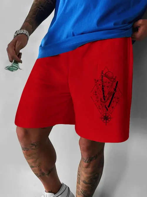 Stylish Casual Men's Multicolor Printed Pocketed Sweatpants