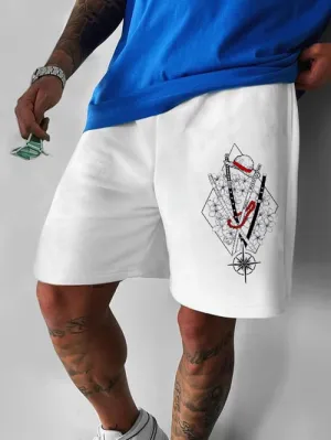 Stylish Casual Men's Multicolor Printed Pocketed Sweatpants