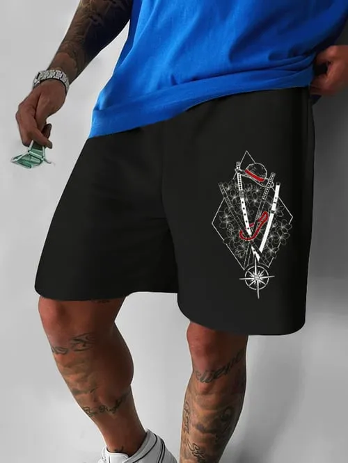 Stylish Casual Men's Multicolor Printed Pocketed Sweatpants