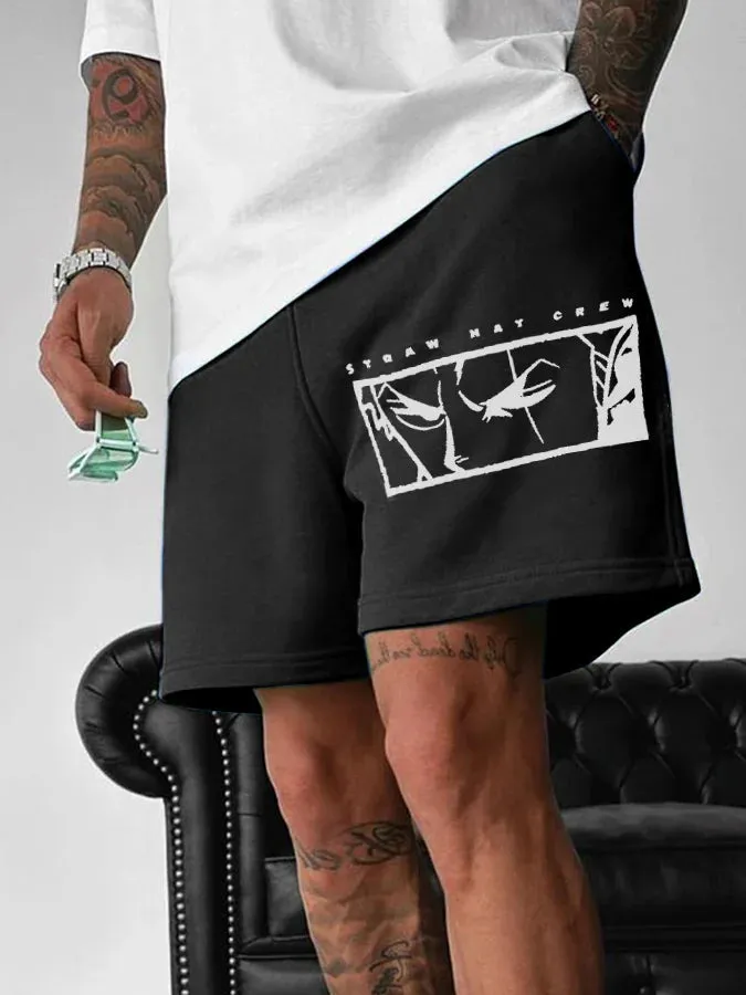 Stylish Casual Men's Multicolor Printed Pocketed Sweatpants