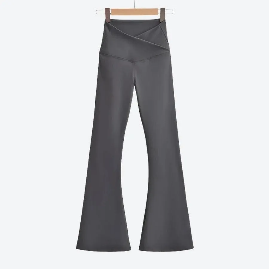 Stylish High-Waist Flare Leg Pants