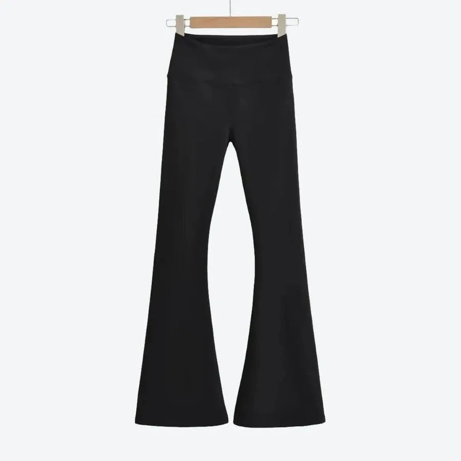 Stylish High-Waist Flare Leg Pants
