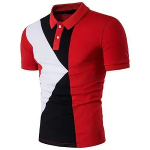 Stylish Hit Color Slim Fit Golf Shirt