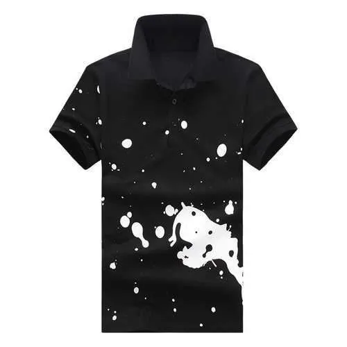 Stylish Ink Printed Casual Golf Shirt