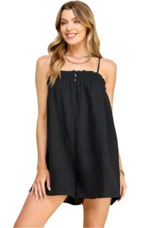 Swiss Dot Woven Rompers