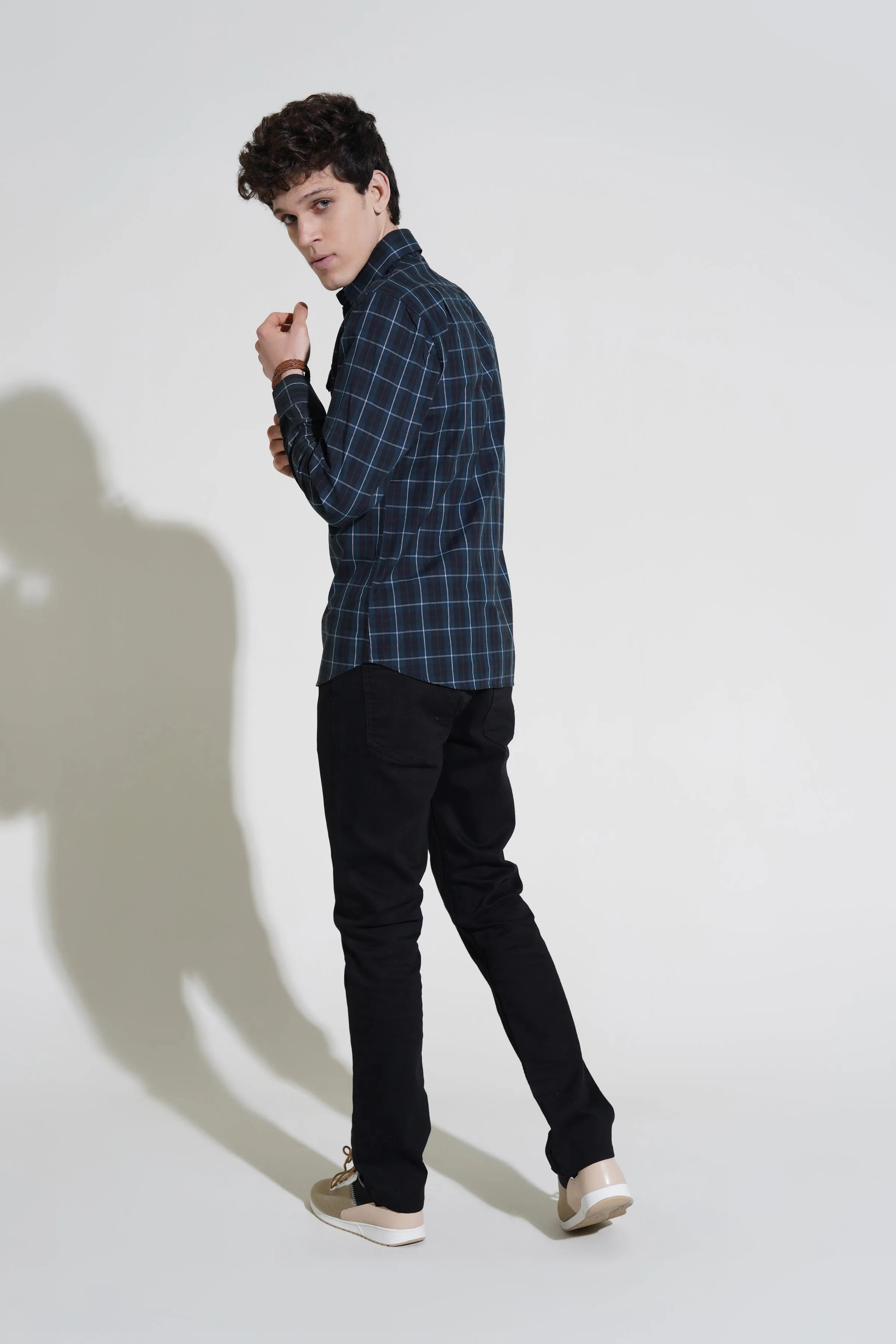 Teal Plaid Shirt