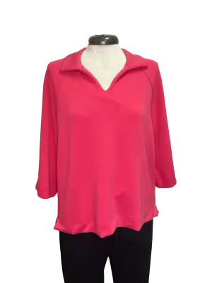 Techno Lux Johnny Collar Polo Top Beetroot