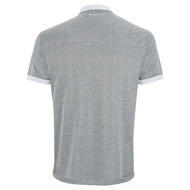 Tecnifibre Mens Team Badminton Mesh Polo Shirt - Silver