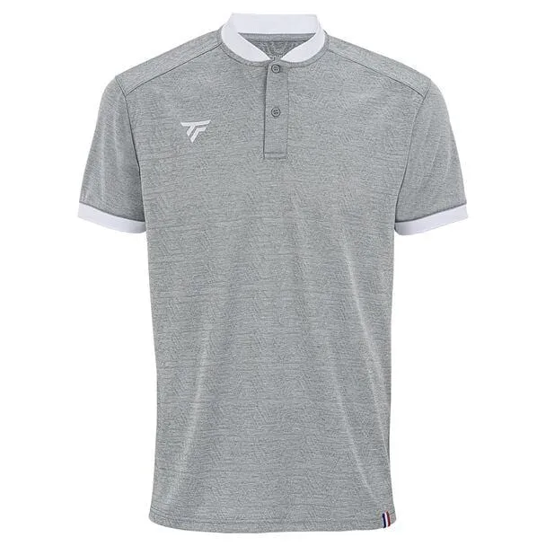 Tecnifibre Mens Team Badminton Mesh Polo Shirt - Silver