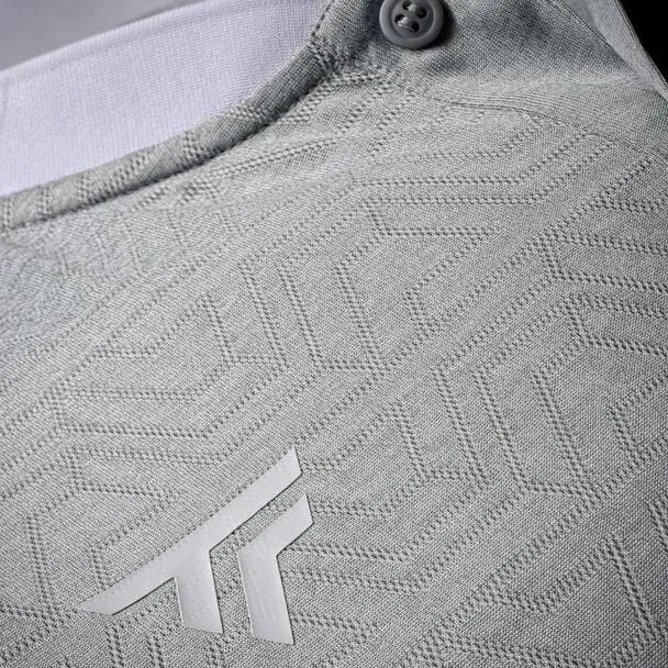 Tecnifibre Mens Team Badminton Mesh Polo Shirt - Silver